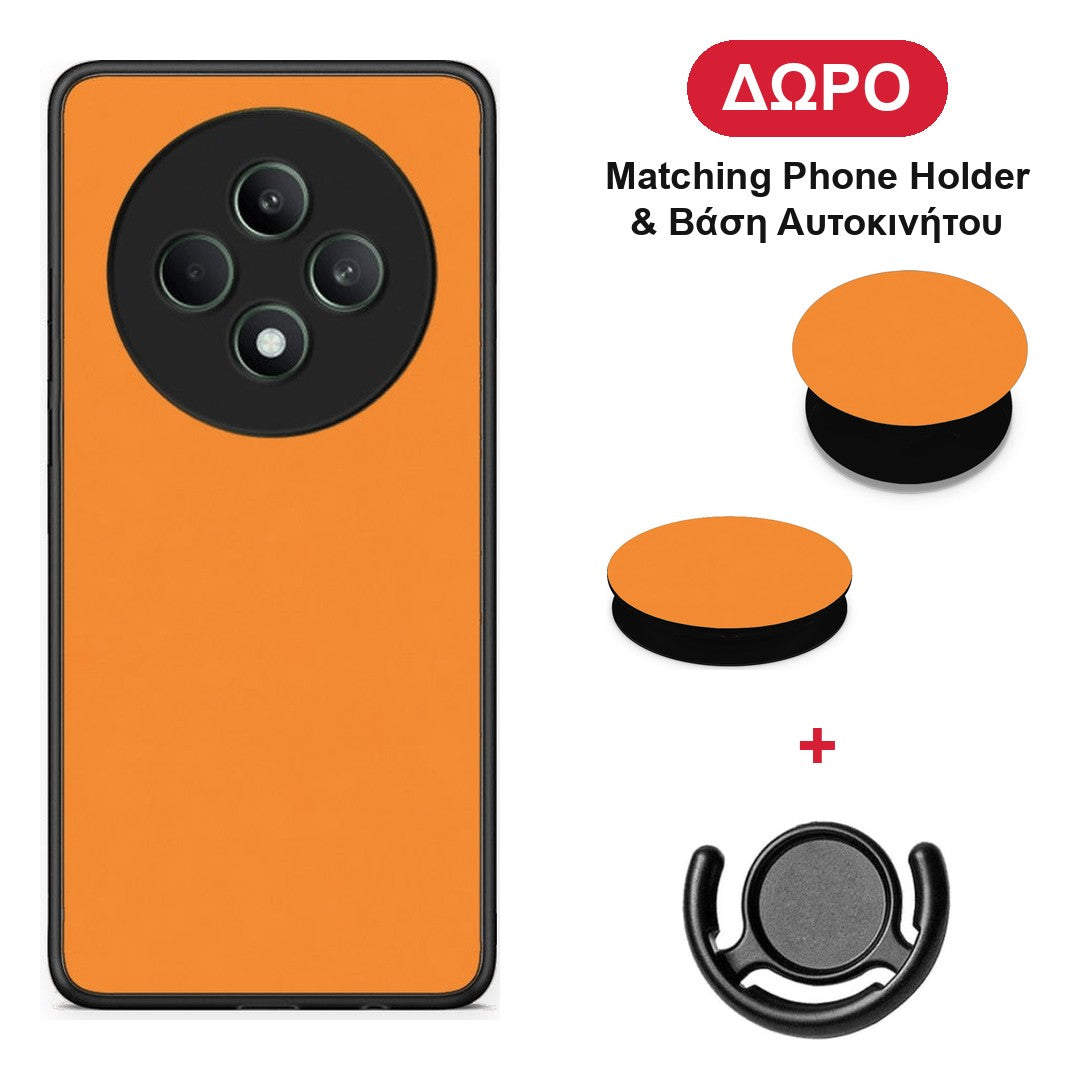 Tangerine Orange - Oppo Reno12 F 5G / FS 5G θήκη + Δώρο Phone Holder & Βάση Αυτοκινήτου