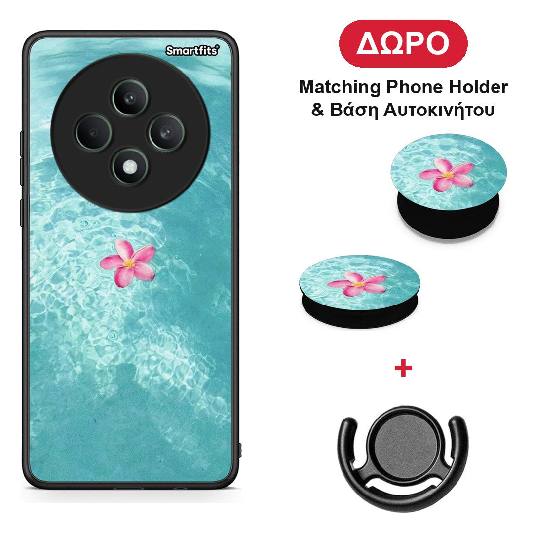 Water Flower - Oppo Reno12 F 5G / FS 5G θήκη + Δώρο Phone Holder & Βάση Αυτοκινήτου