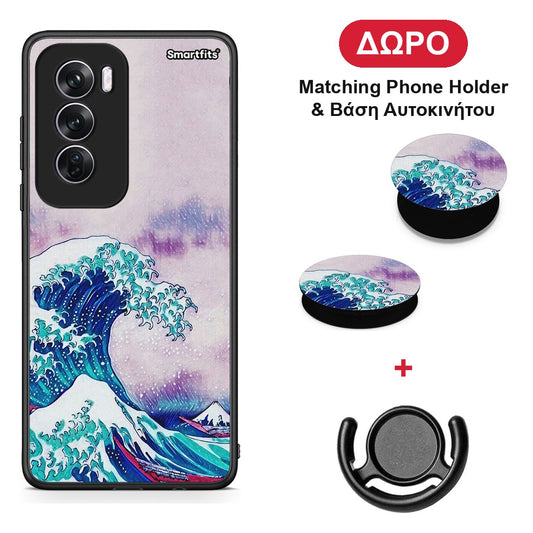 Blue Waves - Oppo Reno12 Pro θήκη + Δώρο Phone Holder & Βάση Αυτοκινήτου