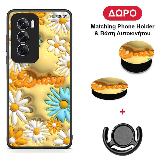 Bubble Daisies - Oppo Reno12 Pro θήκη + Δώρο Phone Holder & Βάση Αυτοκινήτου