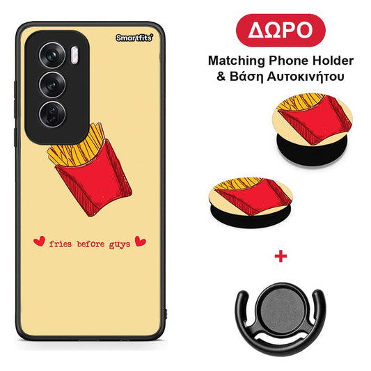 Fries Before Guys - Oppo Reno12 Pro θήκη + Δώρο Phone Holder & Βάση Αυτοκινήτου