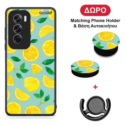 Lemons - Oppo Reno12 Pro θήκη + Δώρο Phone Holder & Βάση Αυτοκινήτου