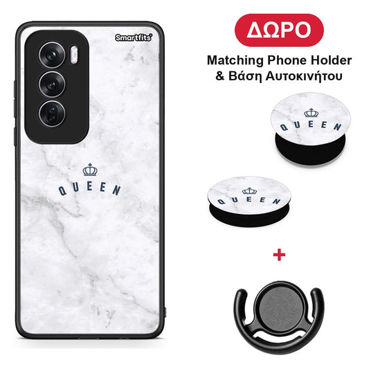 Marble Queen - Oppo Reno12 Pro θήκη + Δώρο Phone Holder & Βάση Αυτοκινήτου