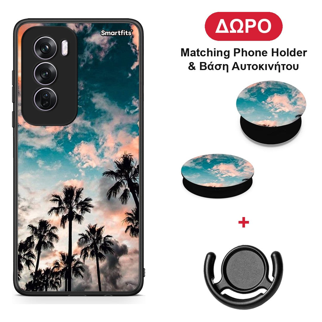 Summer Sky - Oppo Reno12 Pro θήκη + Δώρο Phone Holder & Βάση Αυτοκινήτου