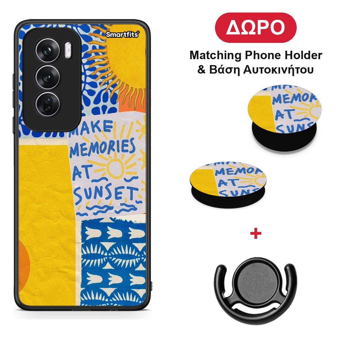 Sunset Memories - Oppo Reno12 Pro θήκη + Δώρο Phone Holder & Βάση Αυτοκινήτου