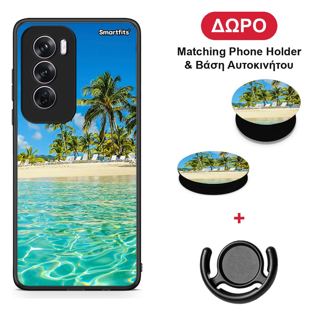 Tropical Vibes - Oppo Reno12 Pro θήκη + Δώρο Phone Holder & Βάση Αυτοκινήτου