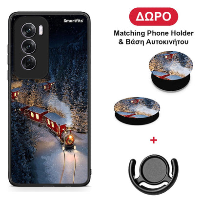 Xmas Train - Oppo Reno12 Pro θήκη + Δώρο Phone Holder & Βάση Αυτοκινήτου