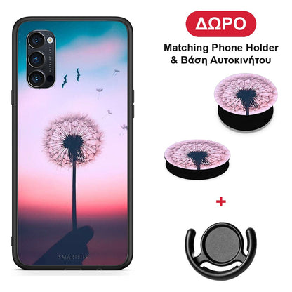 Boho Wish - Oppo Reno4 Pro 5G θήκη + Δώρο Phone Holder & Βάση Αυτοκινήτου