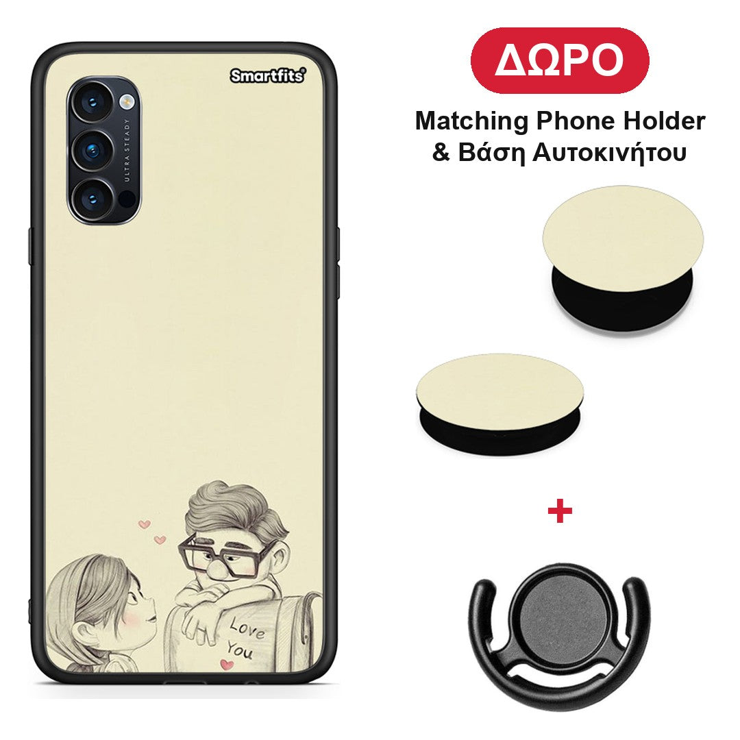 Carl And Ellie - Oppo Reno4 Pro 5G θήκη + Δώρο Phone Holder & Βάση Αυτοκινήτου