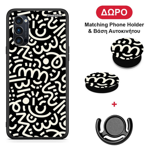 Doodle Art - Oppo Reno4 Pro 5G θήκη + Δώρο Phone Holder & Βάση Αυτοκινήτου