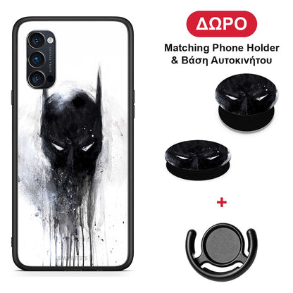 Hero Paint Bat - Oppo Reno4 Pro 5G θήκη + Δώρο Phone Holder & Βάση Αυτοκινήτου