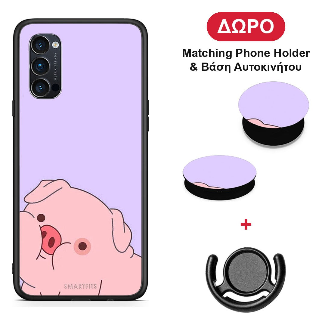 Pig Love 2 - Oppo Reno4 Pro 5G θήκη + Δώρο Phone Holder & Βάση Αυτοκινήτου
