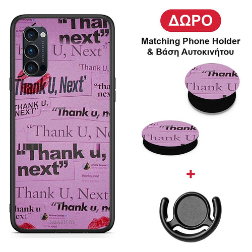 Thank You Next - Oppo Reno4 Pro 5G θήκη + Δώρο Phone Holder & Βάση Αυτοκινήτου
