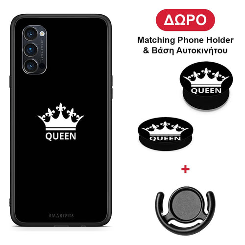 Valentine Queen - Oppo Reno4 Pro 5G θήκη + Δώρο Phone Holder & Βάση Αυτοκινήτου