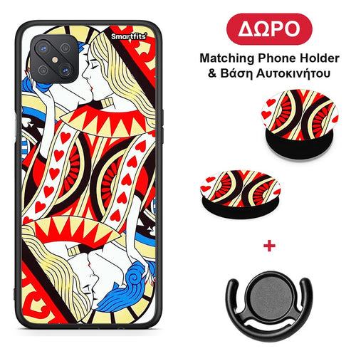 Card Love - Oppo Reno4 Z 5G / A92s θήκη + Δώρο Phone Holder & Βάση Αυτοκινήτου