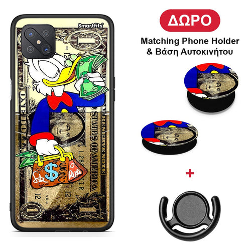 Duck Money - Oppo Reno4 Z 5G / A92s θήκη + Δώρο Phone Holder & Βάση Αυτοκινήτου