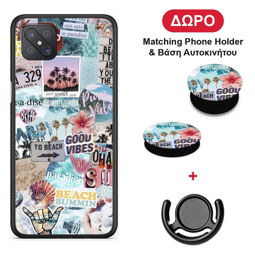 Summer Vibes - Oppo Reno4 Z 5G / A92s θήκη + Δώρο Phone Holder & Βάση Αυτοκινήτου