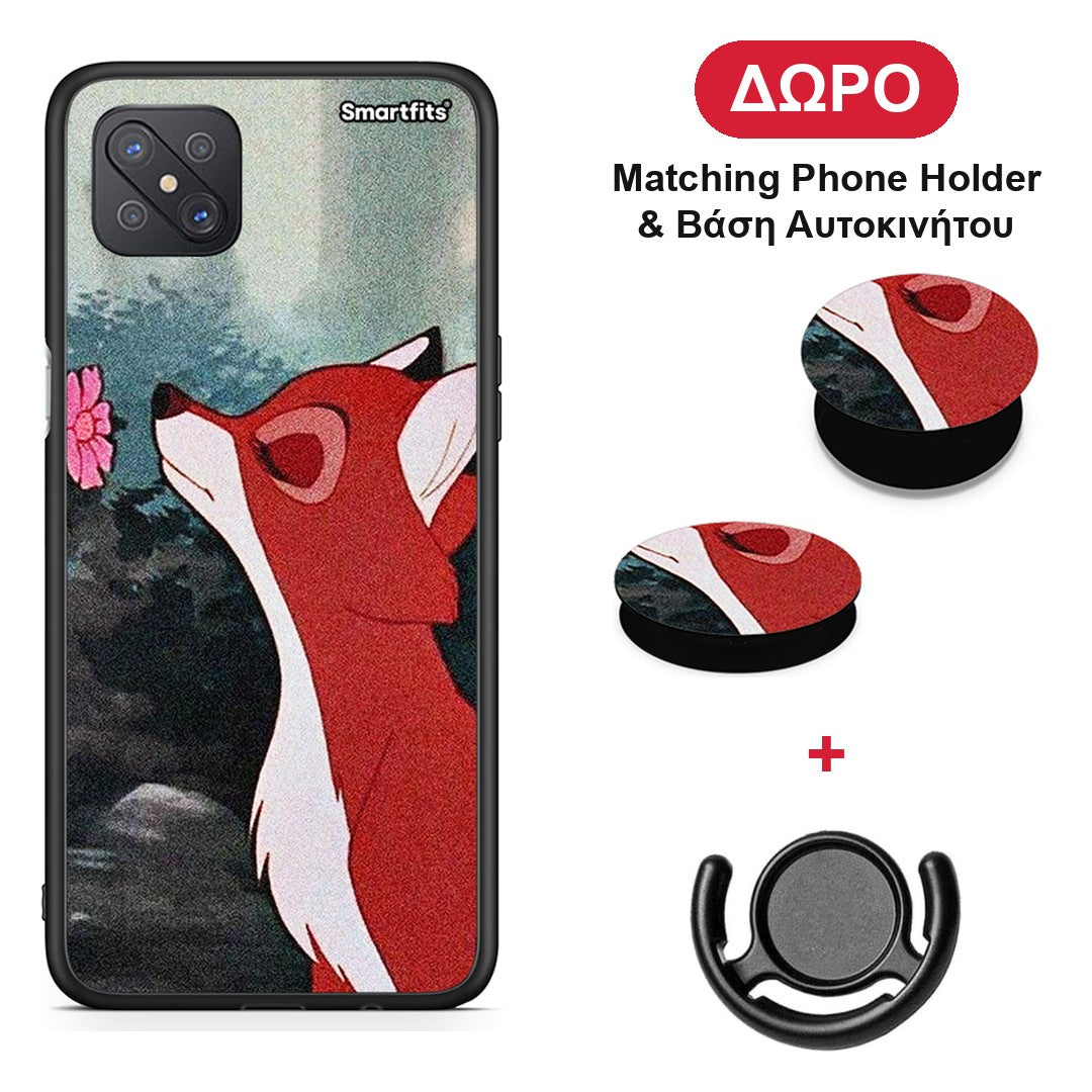Tod And Vixey Love 2 - Oppo Reno4 Z 5G / A92s θήκη + Δώρο Phone Holder & Βάση Αυτοκινήτου