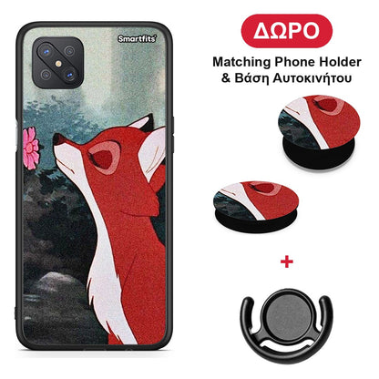 Tod And Vixey Love 2 - Oppo Reno4 Z 5G / A92s θήκη + Δώρο Phone Holder & Βάση Αυτοκινήτου