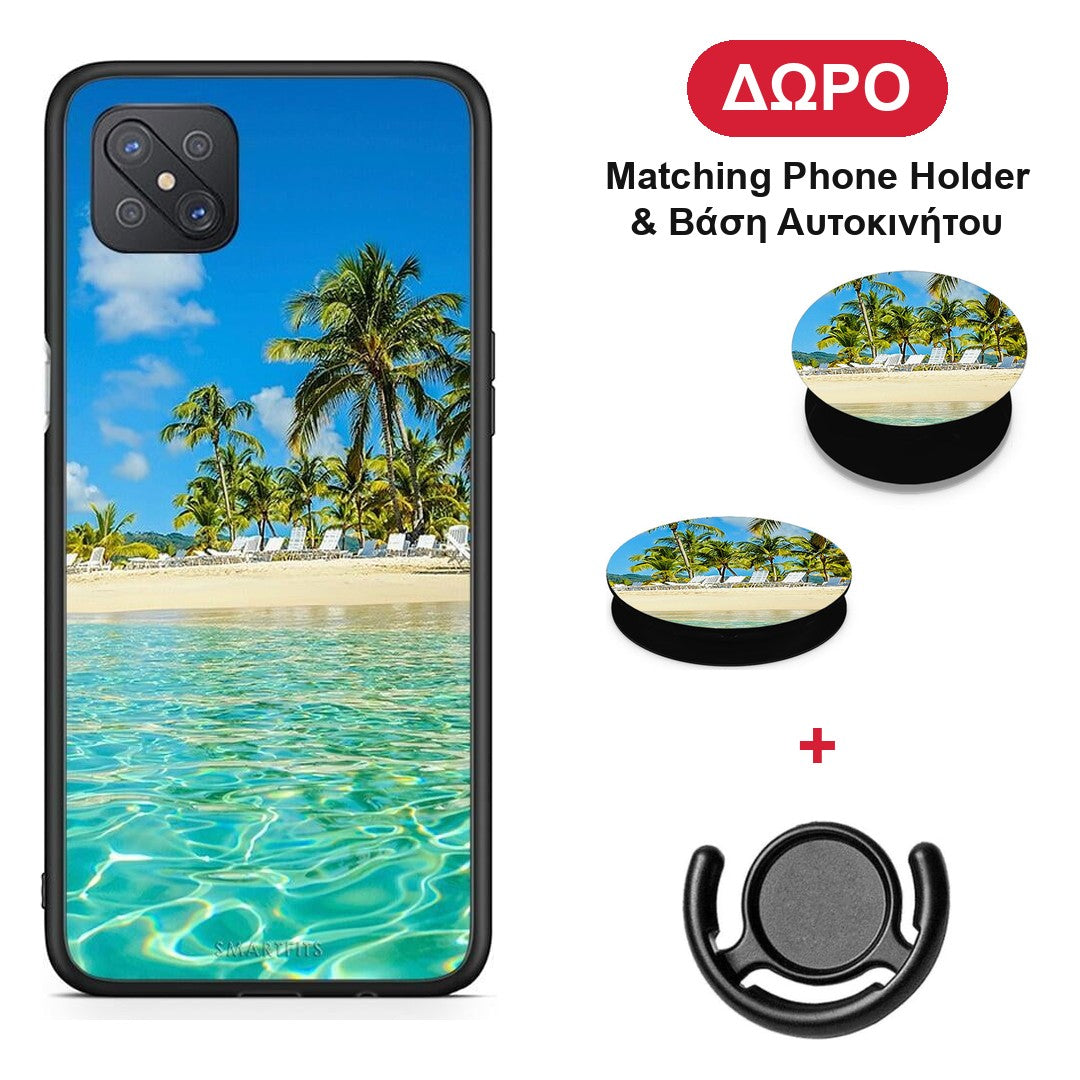 Tropical Vibes - Oppo Reno4 Z 5G / A92s θήκη + Δώρο Phone Holder & Βάση Αυτοκινήτου