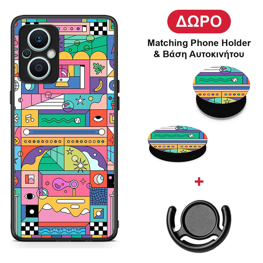 Bubbles Soap - Oppo Reno7 Lite θήκη + Δώρο Phone Holder & Βάση Αυτοκινήτου