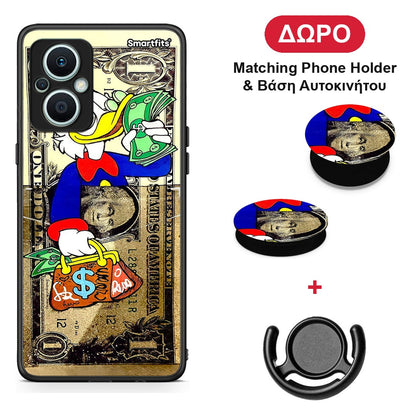 Duck Money - Oppo Reno7 Lite θήκη + Δώρο Phone Holder & Βάση Αυτοκινήτου