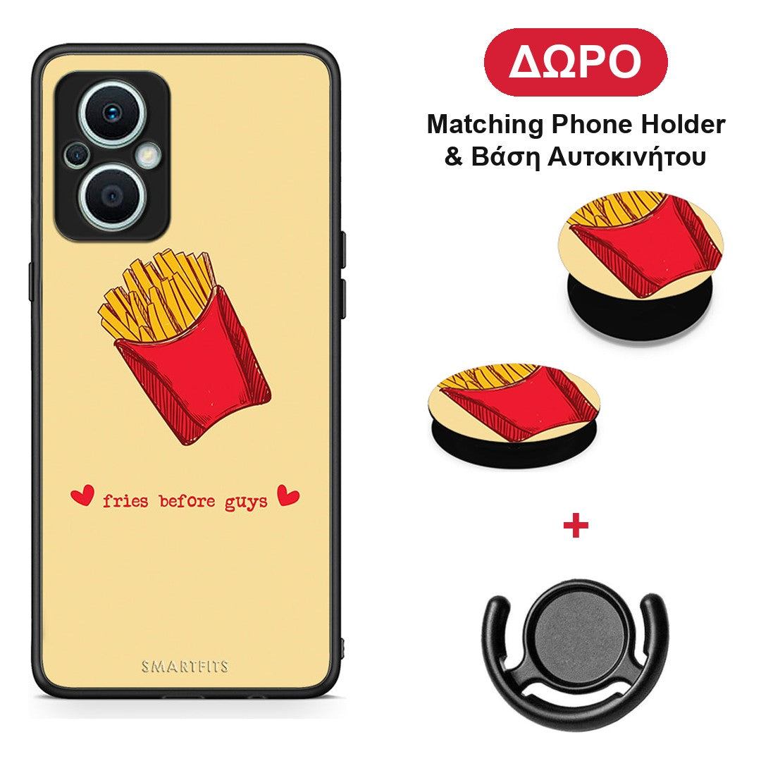 Fries Before Guys - Oppo Reno7 Lite θήκη + Δώρο Phone Holder & Βάση Αυτοκινήτου