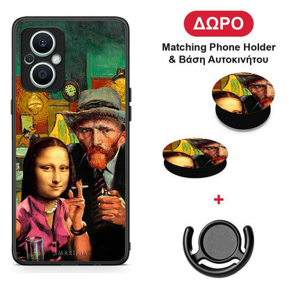 Funny Art - Oppo Reno7 Lite θήκη + Δώρο Phone Holder & Βάση Αυτοκινήτου