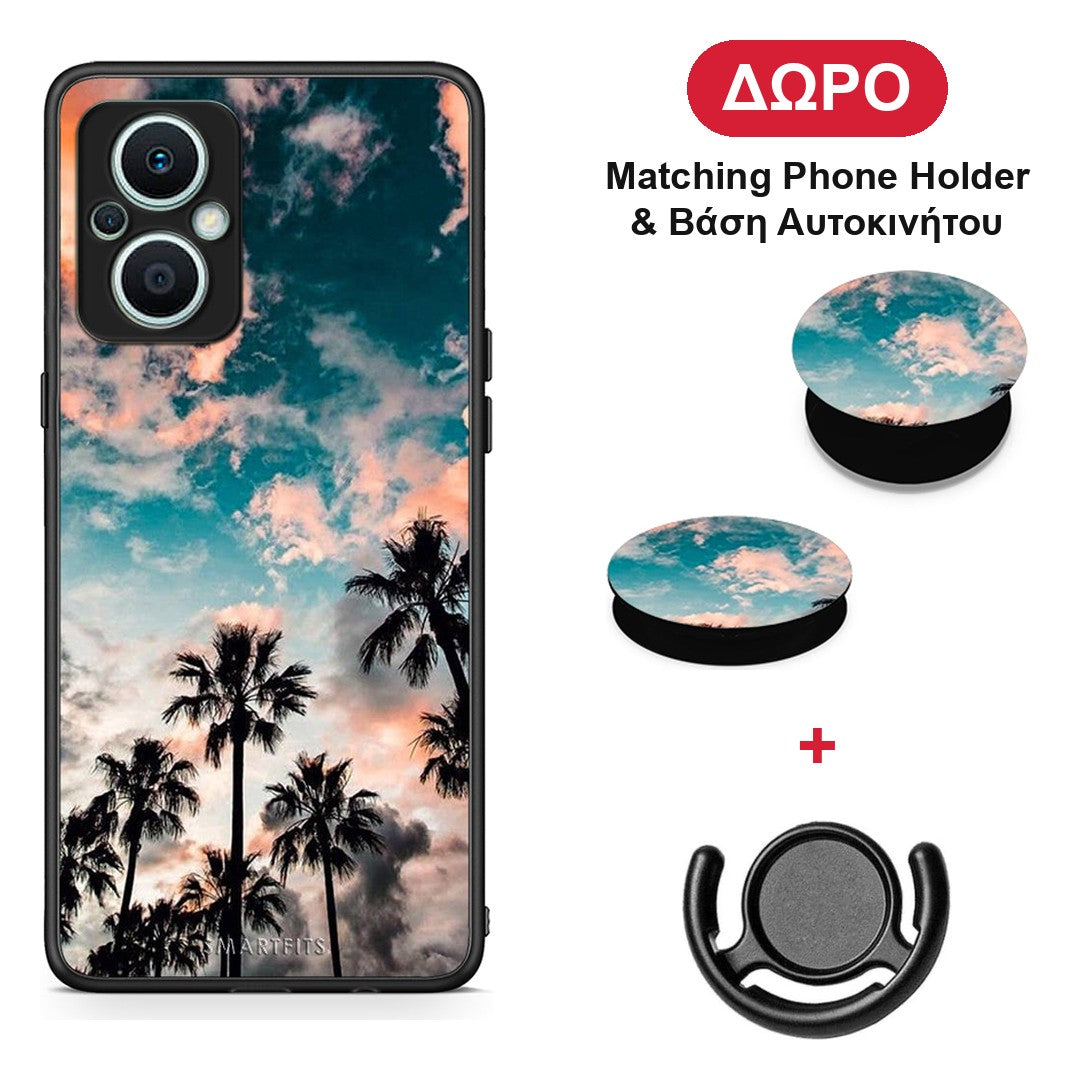 Summer Sky - Oppo Reno7 Lite θήκη + Δώρο Phone Holder & Βάση Αυτοκινήτου