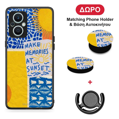 Sunset Memories - Oppo Reno7 Lite θήκη + Δώρο Phone Holder & Βάση Αυτοκινήτου