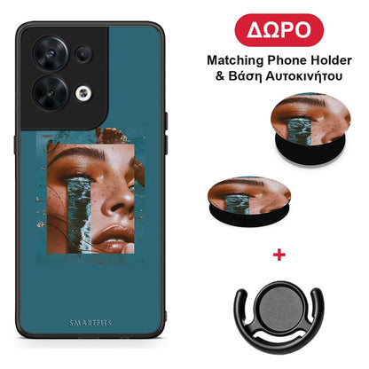 Cry An Ocean - Oppo Reno8 5G θήκη + Δώρο Phone Holder & Βάση Αυτοκινήτου