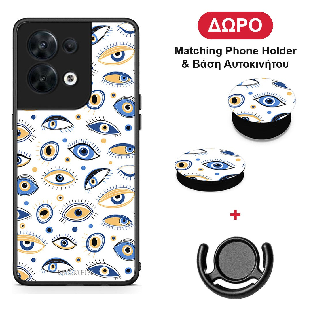 Ftou Ftou - Oppo Reno8 5G θήκη + Δώρο Phone Holder & Βάση Αυτοκινήτου