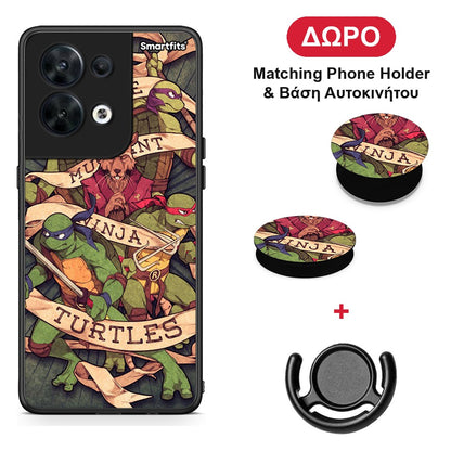 Ninja Turtles - Oppo Reno8 5G θήκη + Δώρο Phone Holder & Βάση Αυτοκινήτου