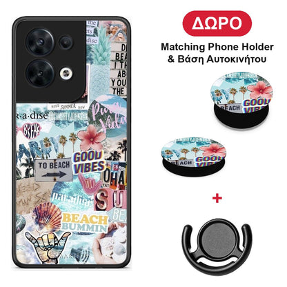 Summer Vibes - Oppo Reno8 5G θήκη + Δώρο Phone Holder & Βάση Αυτοκινήτου