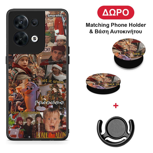 Xmas Wishes - Oppo Reno8 5G θήκη + Δώρο Phone Holder & Βάση Αυτοκινήτου