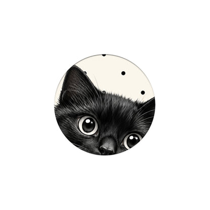 Phone Holder σε χρώμα Black Kitten Pink Bow and Polka Dots από τη Smartfits