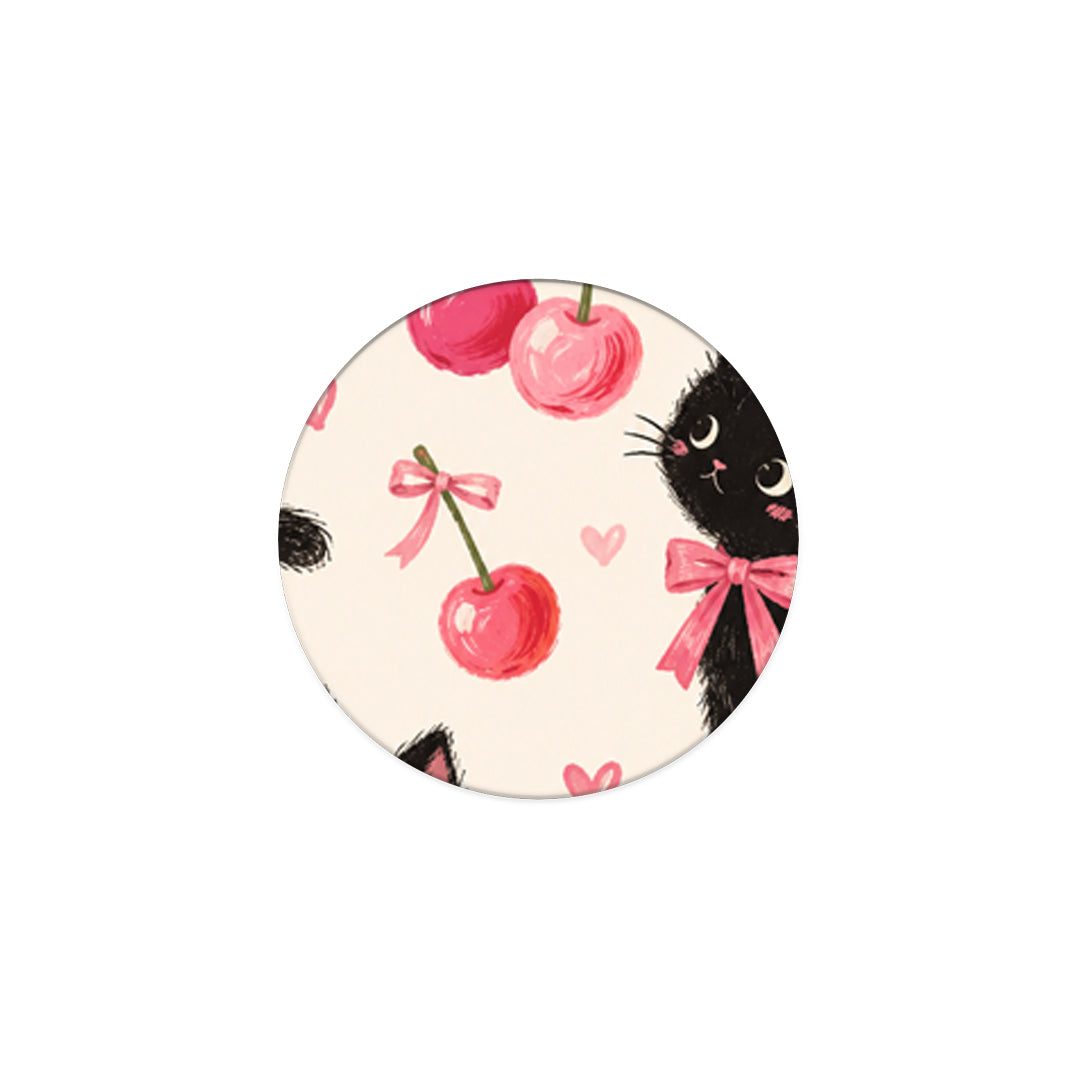 Phone Holder σε χρώμα Black Kittens and Cherries on Cream από τη Smartfits