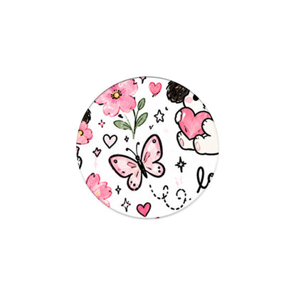 Phone Holder σε χρώμα Pink Florals Puppies and Bunnies on White από τη Smartfits