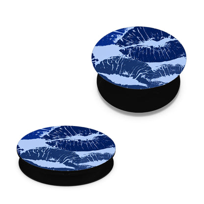 Blue Lipstick Kisses - Pop holder angled views