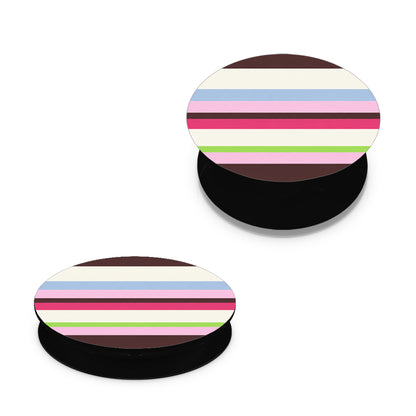 Multicolour Horizontal Stripes - Pop holder angled views