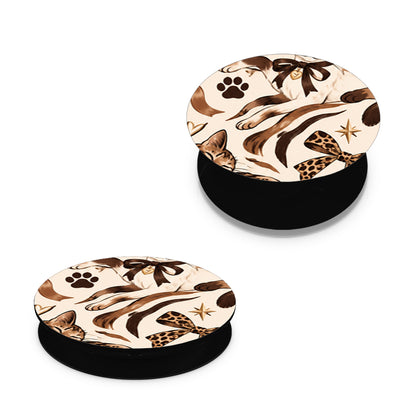 Wild Cats and Animal Print Collage - Pop holder angled views