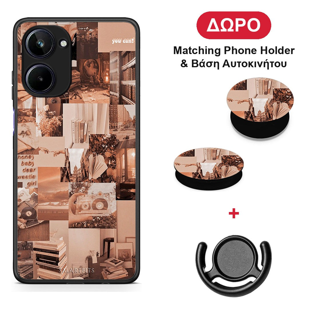 Collage You Can - Realme 10 θήκη + Δώρο Phone Holder & Βάση Αυτοκινήτου