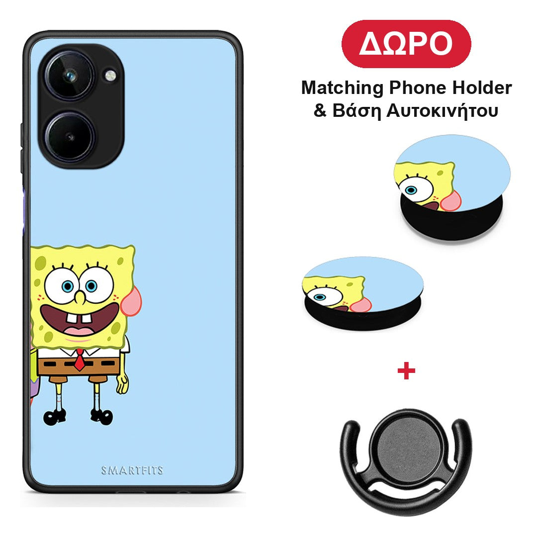 Friends Bob - Realme 10 θήκη + Δώρο Phone Holder & Βάση Αυτοκινήτου
