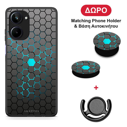 Geometric Hexagonal - Realme 10 θήκη + Δώρο Phone Holder & Βάση Αυτοκινήτου