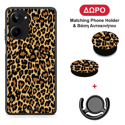 Animal Leopard - Realme 10 θήκη + Δώρο Phone Holder & Βάση Αυτοκινήτου