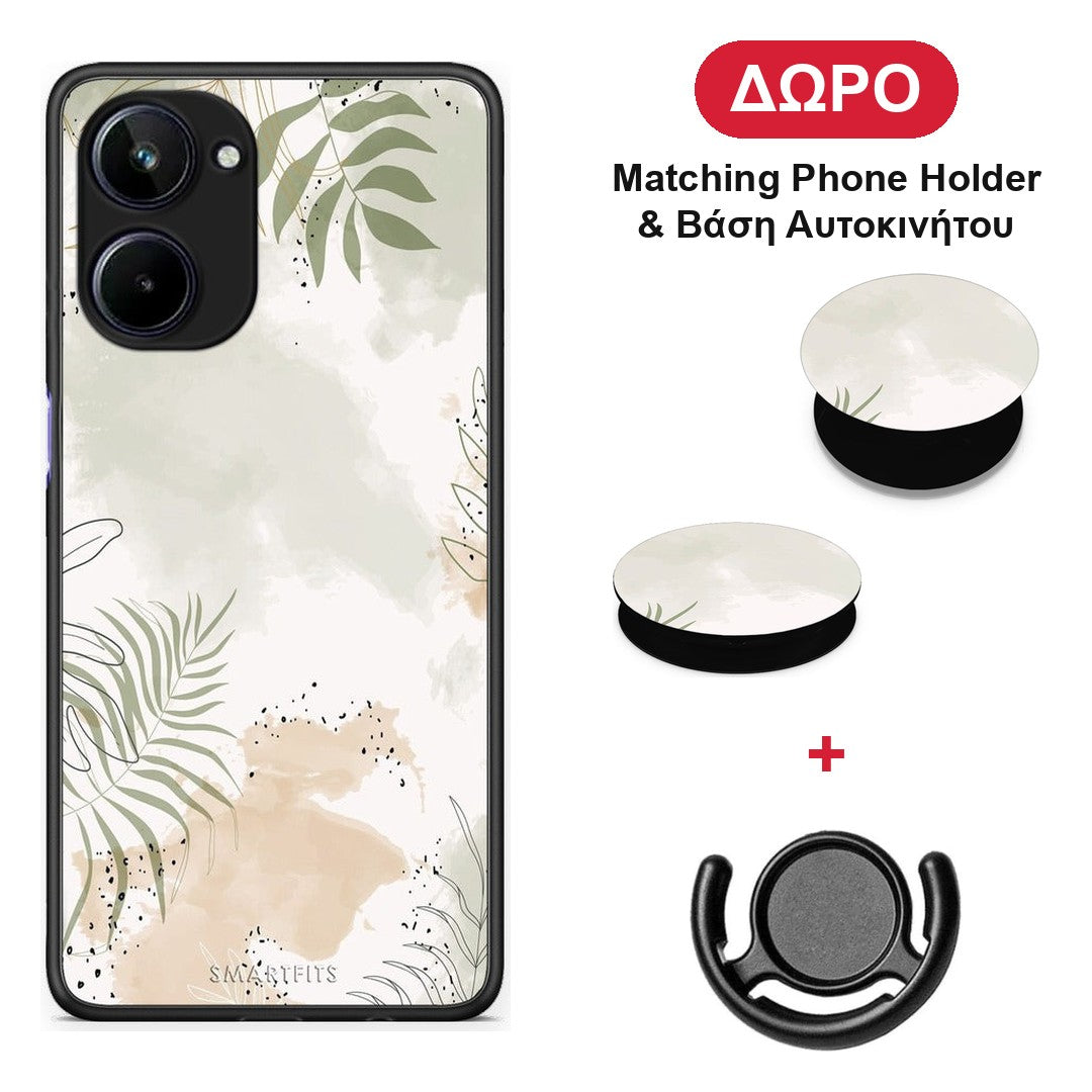 Nude Plants - Realme 10 θήκη + Δώρο Phone Holder & Βάση Αυτοκινήτου