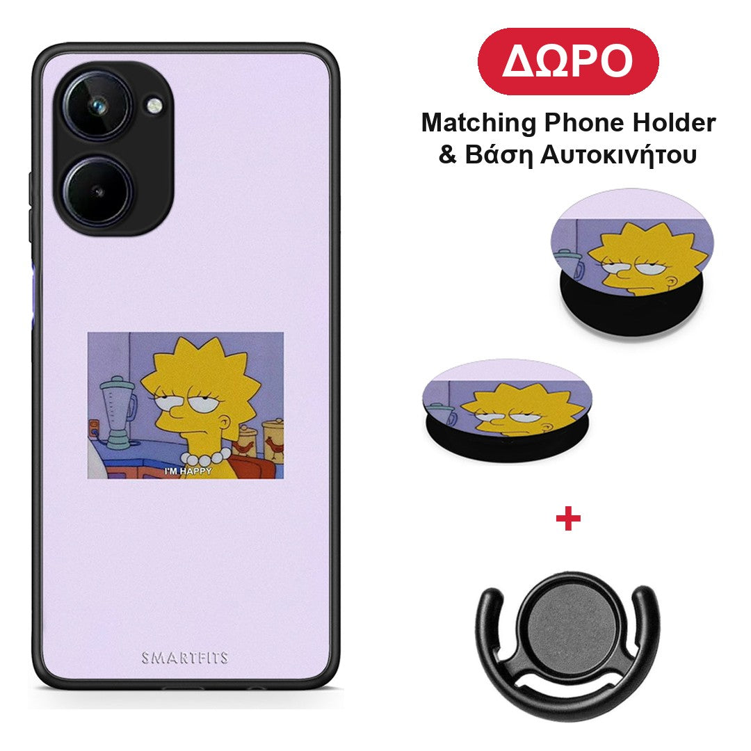 So Happy - Realme 10 θήκη + Δώρο Phone Holder & Βάση Αυτοκινήτου