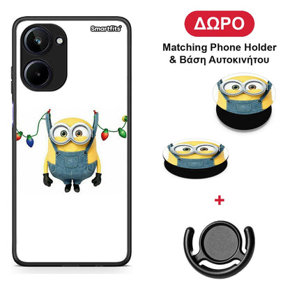 Xmas Minion Lights - Realme 10 θήκη + Δώρο Phone Holder & Βάση Αυτοκινήτου