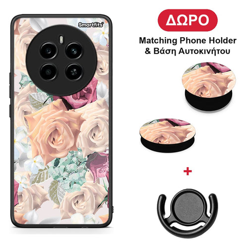 Floral Bouquet - Realme 12 4G / 12+ / 13 4G θήκη + Δώρο Phone Holder & Βάση Αυτοκινήτου
