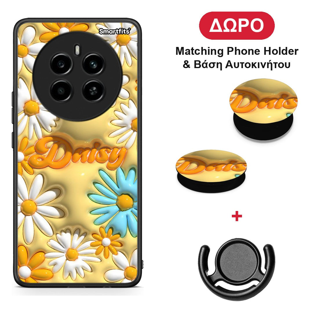 Bubble Daisies - Realme 12 4G / 12+ / 13 4G θήκη + Δώρο Phone Holder & Βάση Αυτοκινήτου
